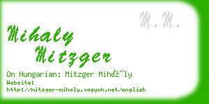 mihaly mitzger business card